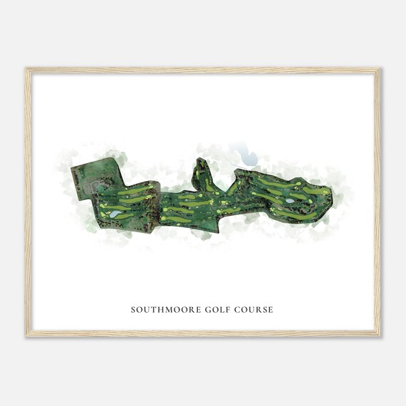 Southmoore Golf Course Pennsylvania Classic Watercolor Map Golfer Gift Golf Wall Art Golf Poster Print Course Layout