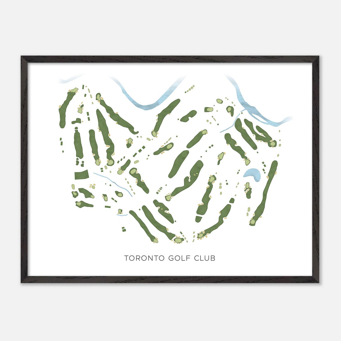 Toronto Golf Club Etobicoke Modern Minimalist Watercolor Map Poster - Image 4