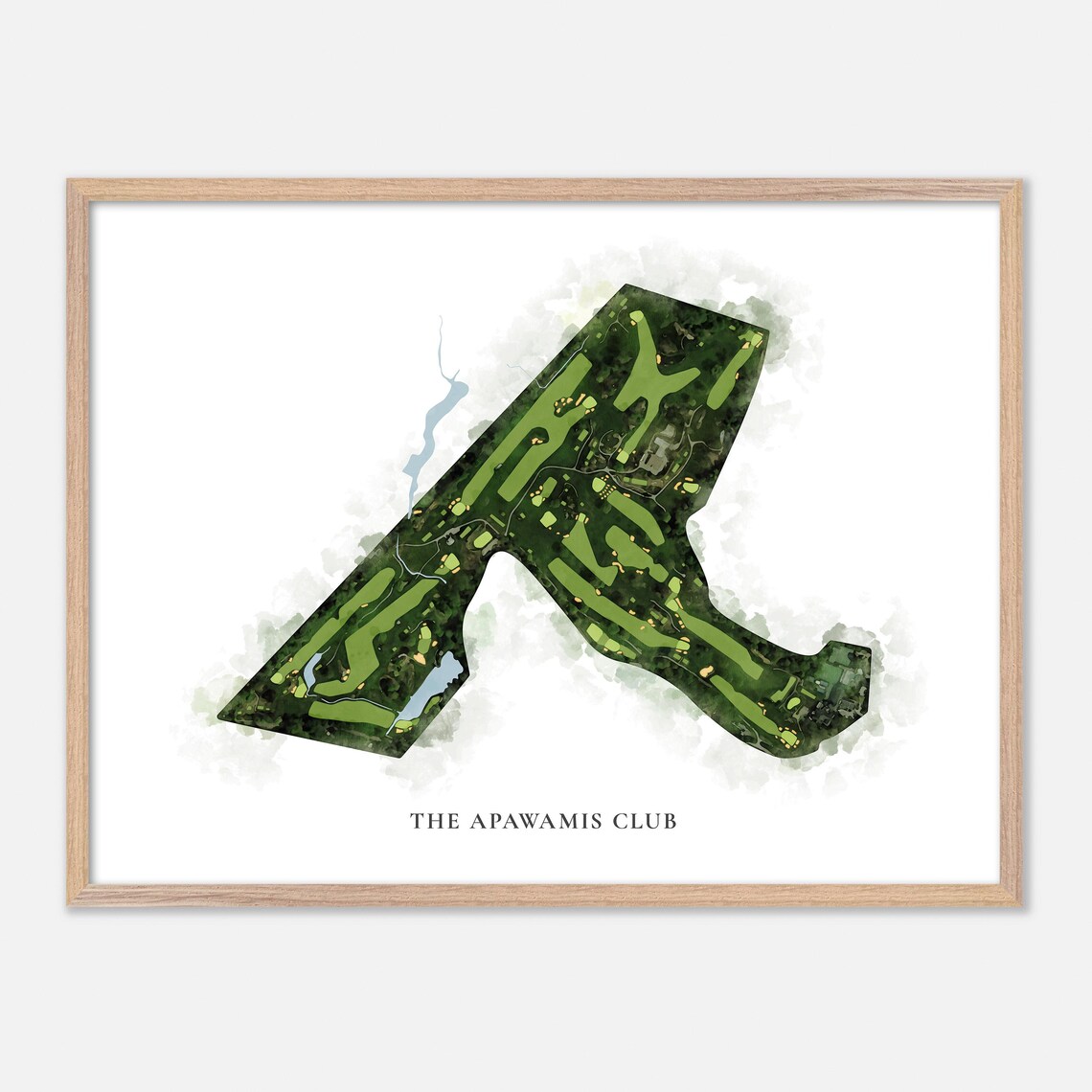 The Apawamis Club Rye New York Classic Watercolor Golf Map Poster