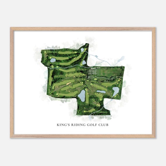 Kings Riding Golf Club In King City Canada Classic Watercolor Map Golfer Gift Golf Wall Art Golf Poster Print Course Layout