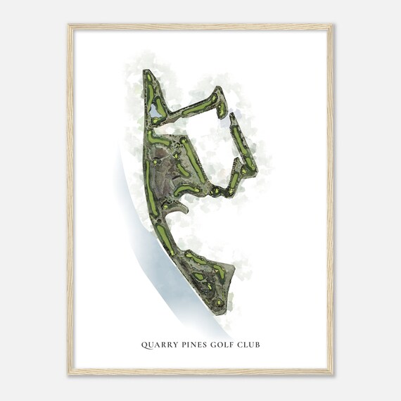 Quarry Pines Golf Club Arizona Classic Watercolor Map Golfer Gift Golf Wall Art Golf Poster Print Course Layout