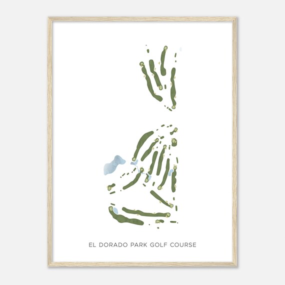 El Dorado Park Golf Course California Modern Watercolor Map Golfer Gift Golf Wall Art Golf Poster Print Course Layout