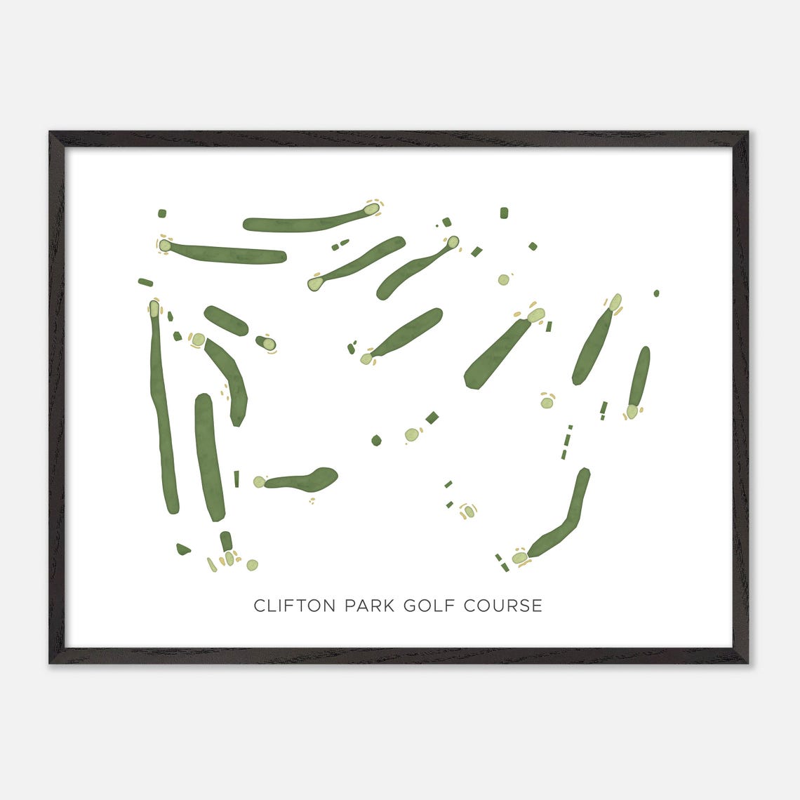 Clifton Park Golf Course Modern Minimalist Map Style Art Poster - Image 5