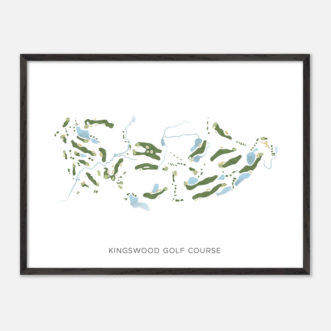 Kingswood Golf Course Canada Minimalist Watercolor Golf Map Poster - Image 4