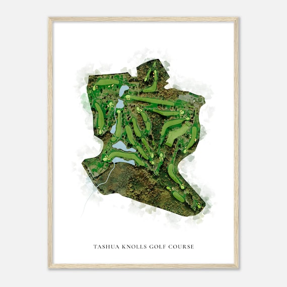 Tashua Knolls Golf Course Connecticut Classic Watercolor Map Golfer Gift Golf Wall Art Golf Poster Print Course Layout