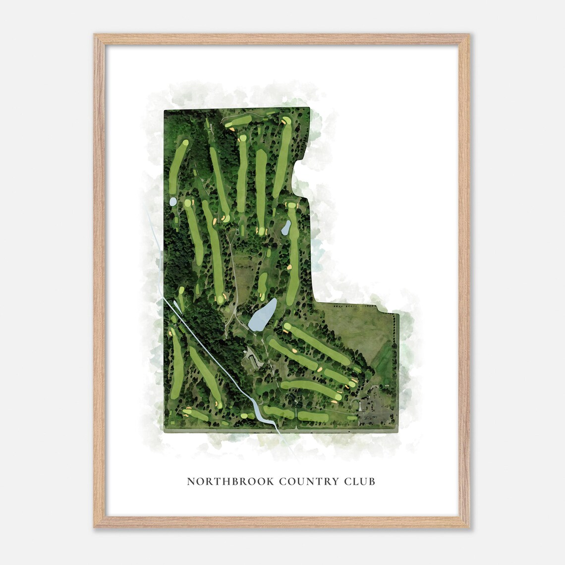 Northbrook Country Club Wisconsin Classic Watercolor Map Poster - Image 6