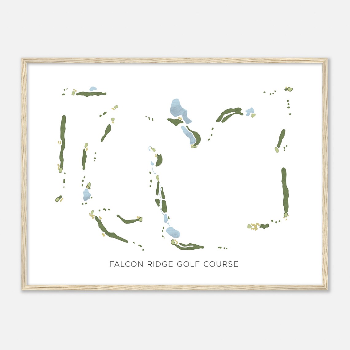Falcon Ridge Golf Course Nevada Modern Watercolor Map Golfer Gift Golf Wall Art Golf Poster Print Course Layout - Image 2