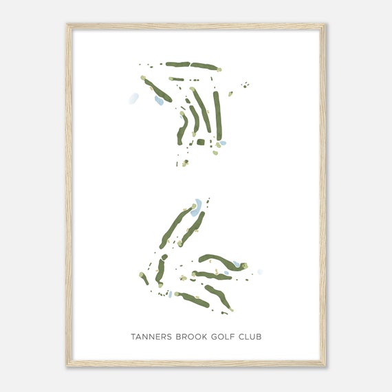 Tanners Brook Golf Club Minnesota Modern Watercolor Map Golfer Gift Golf Wall Art Golf Poster Print Course Layout
