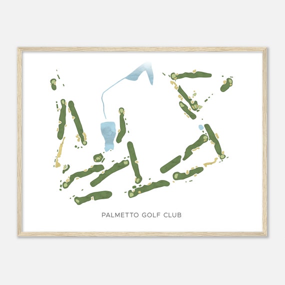 Palmetto Golf Club South Carolina Modern Watercolor Map Golfer Gift Golf Wall Art Golf Poster Print Course Layout
