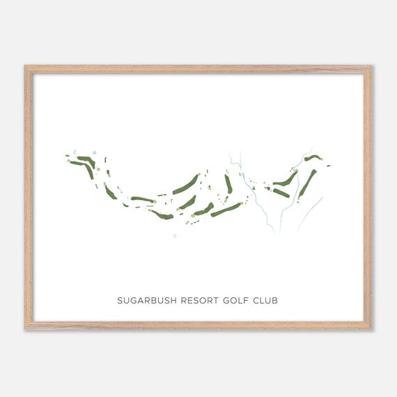 Sugarbush Resort Golf Club In Warren Vermont Modern Watercolor Map Golfer Gift Golf Wall Art Golf Poster Print Course Layout