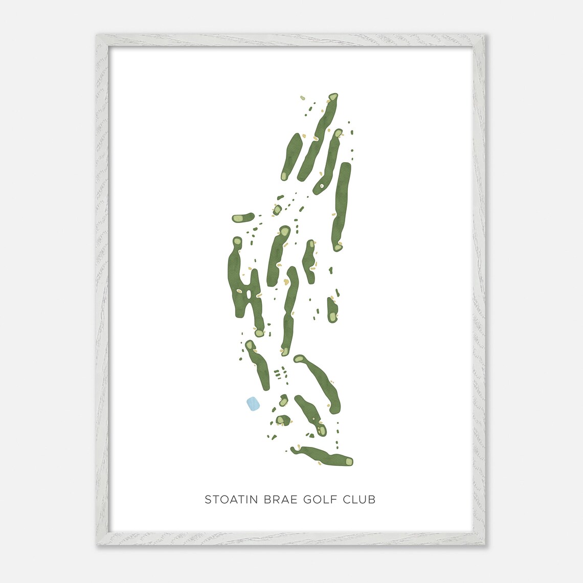 Stoatin Brae Golf Club Augusta Michigan Modern Watercolor Poster - Image 2
