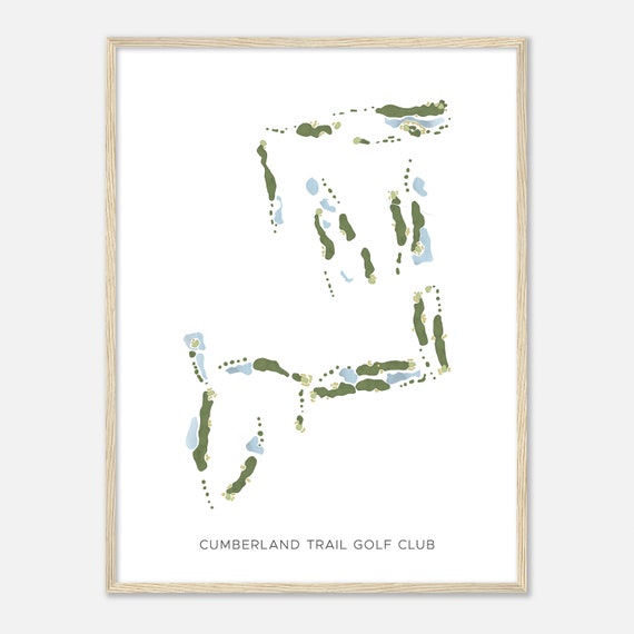 Cumberland Trail Golf Club Ohio Modern Watercolor Map Golfer Gift Golf Wall Art Golf Poster Print Course Layout