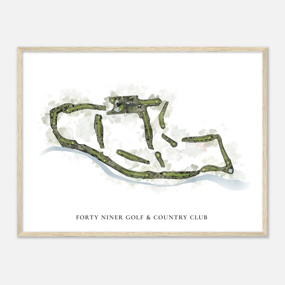 Forty Niner Golf Country Club Arizona Classic Watercolor Map Golfer Gift Golf Wall Art Golf Poster Print Course Layout
