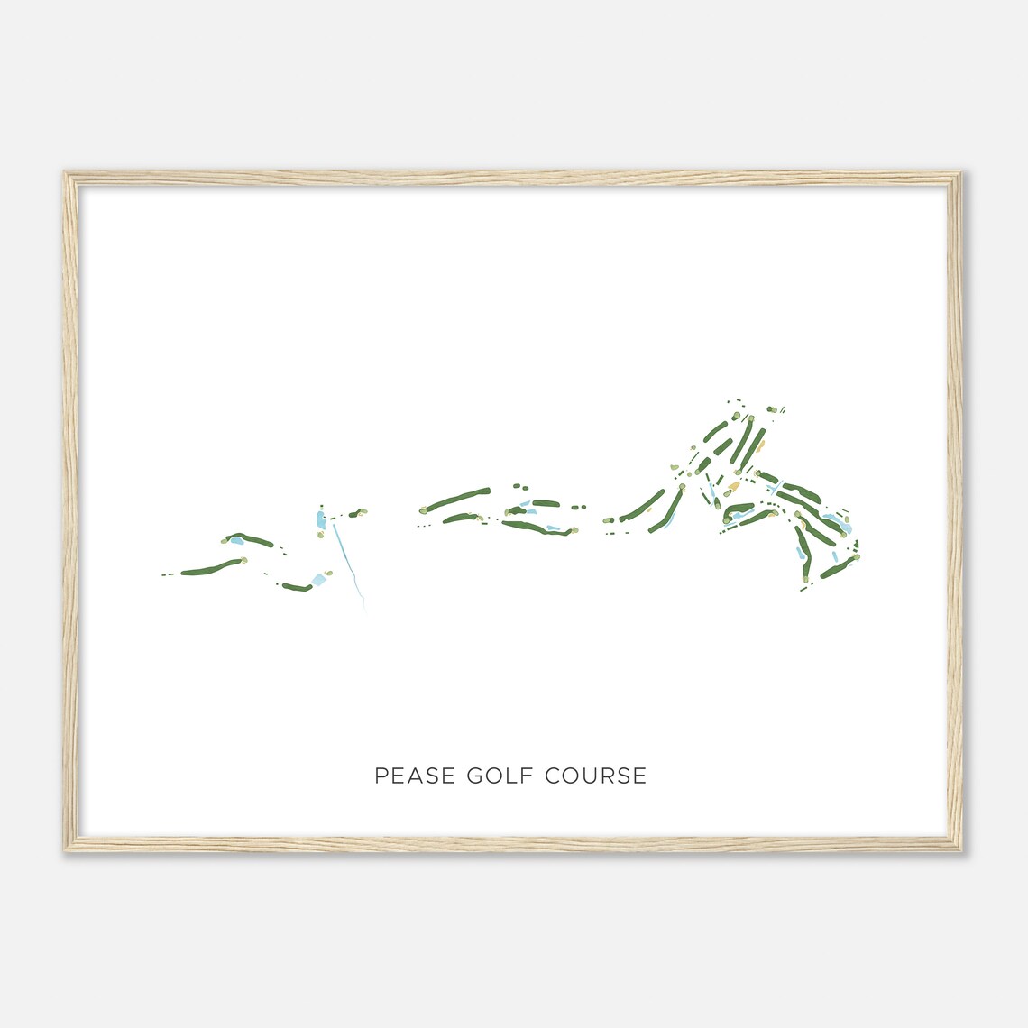 Pease Golf Course New Hampshire Modern Watercolor Map Golfer Gift Golf Wall Art Golf Poster Print Course Layout - Image 2