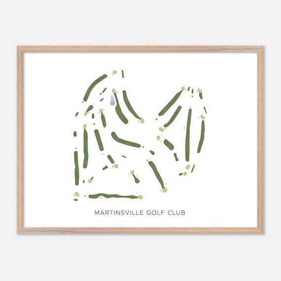 Martinsville Golf Club In Martinsville Indiana Modern Watercolor Map Golfer Gift Golf Wall Art Golf Poster Print Course Layout