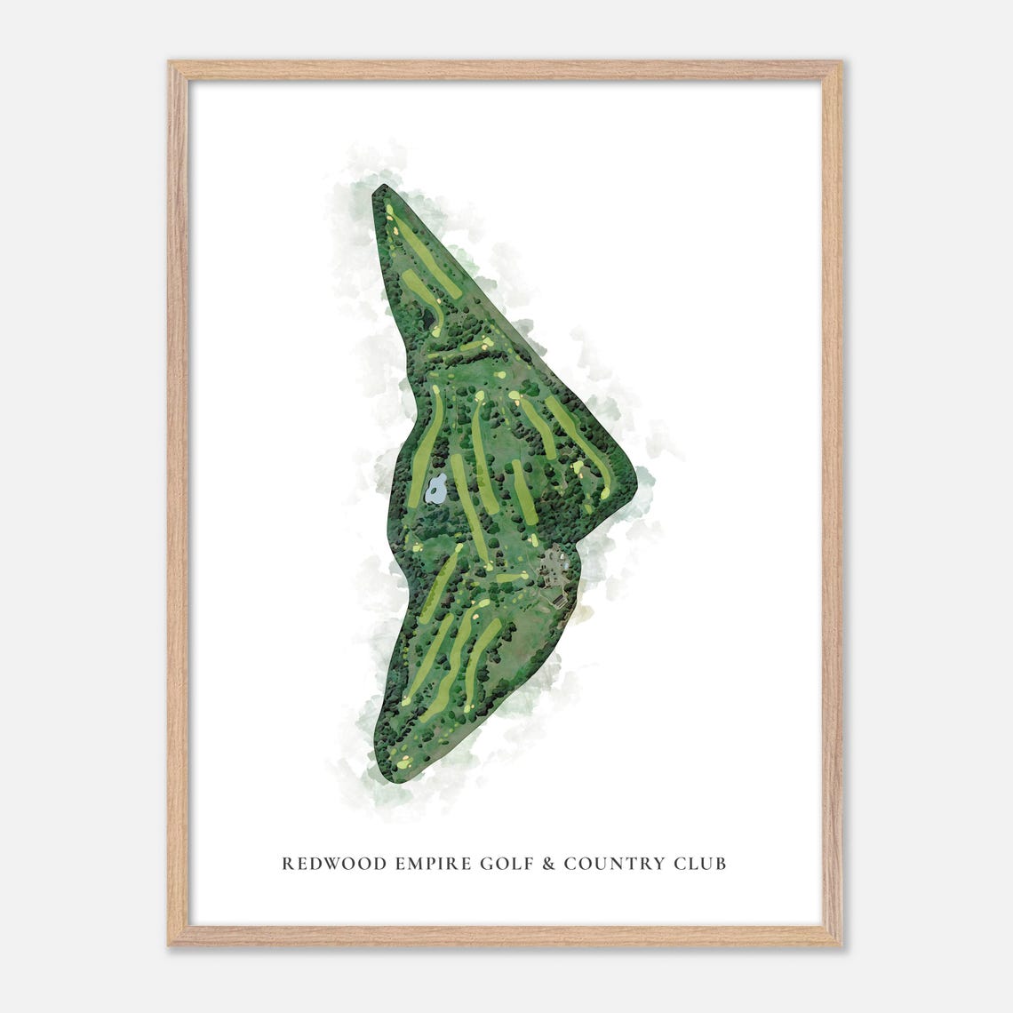 Redwood Empire Golf and Country Club Watercolor Aerial Map Poster - Image 6