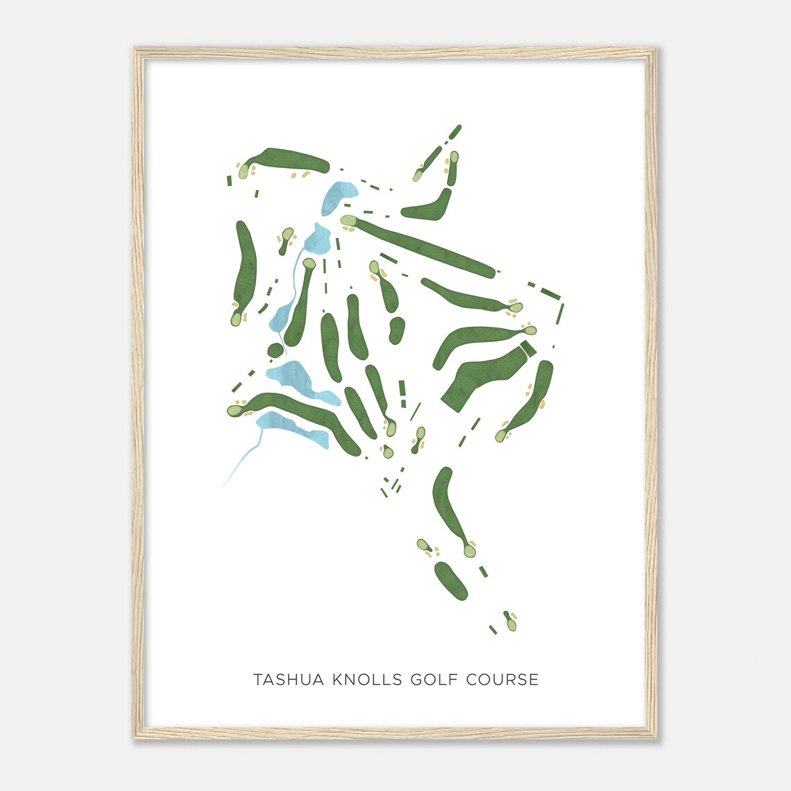 Tashua Knolls Golf Course Connecticut Modern Watercolor Map Golfer Gift Golf Wall Art Golf Poster Print Course Layout