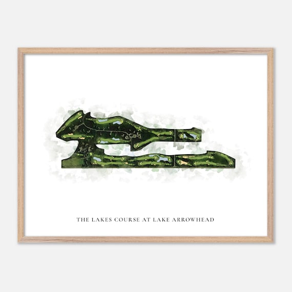 The Lakes Course at Lake Arrowhead Nekoosa Wisconsin Classic Map Poster
