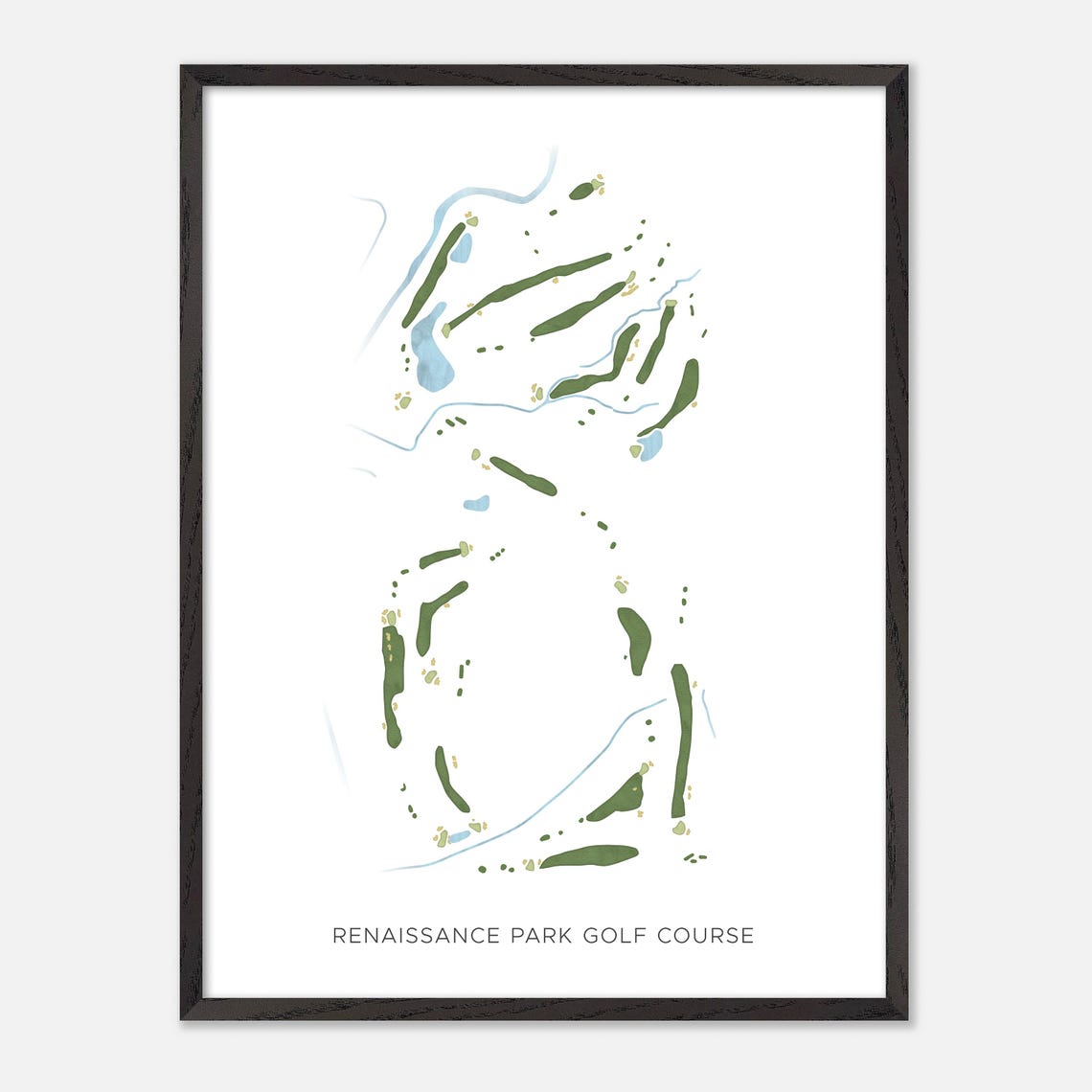 Renaissance Park Golf Course Charlotte NC Minimalist Map Poster - Image 3