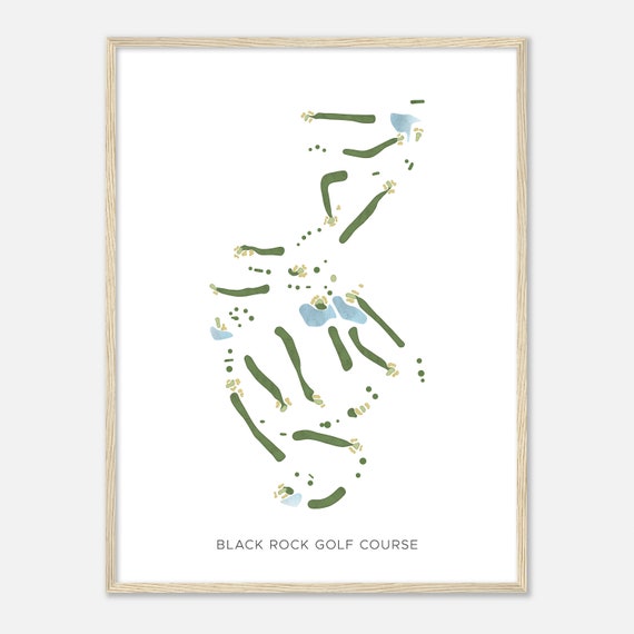Black Rock Golf Course Maryland Modern Watercolor Map Golfer Gift Golf Wall Art Golf Poster Print Course Layout
