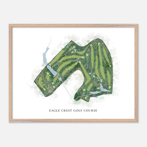 Eagle Crest Golf Course In Centreville Canada Classic Watercolor Map Golfer Gift Golf Wall Art Golf Poster Print Course Layout