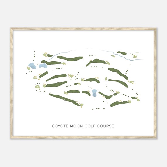 Coyote Moon Golf Course California Modern Watercolor Map Golfer Gift Golf Wall Art Golf Poster Print Course Layout