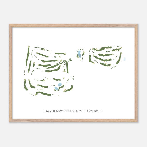 Bayberry Hills Golf Course In West Yarmouth Massachusetts Modern Watercolor Map Golfer Gift Golf Wall Art Golf Poster Print