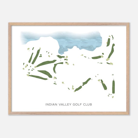 Indian Valley Golf Club In Novato California Modern Watercolor Map Golfer Gift Golf Wall Art Golf Poster Print Course Layout