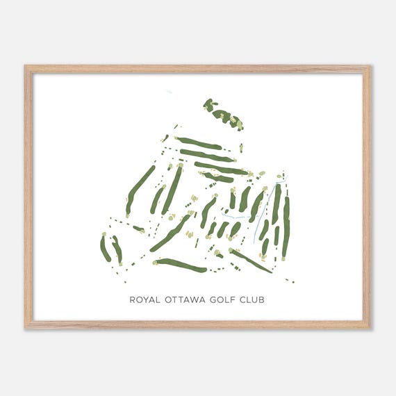 Royal Ottawa Golf Club In Gatineau Canada Modern Watercolor Map Golfer Gift Golf Wall Art Golf Poster Print Course Layout