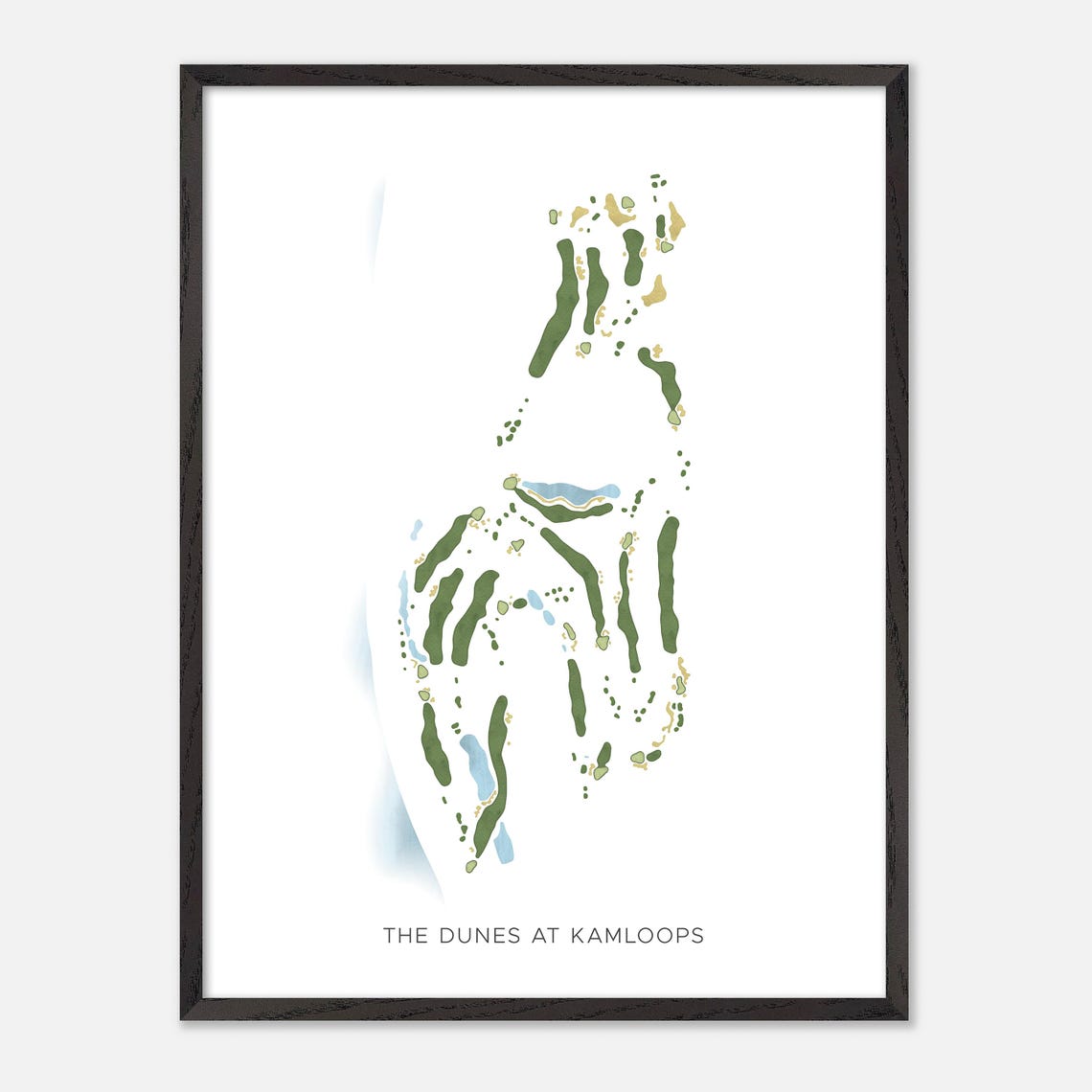 The Dunes At Kamloops Canada Minimalist Golf Course Map Poster - Image 2