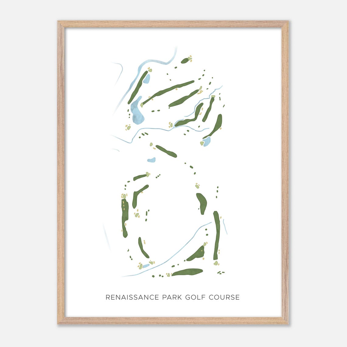 Renaissance Park Golf Course Charlotte NC Minimalist Map Poster - Image 6
