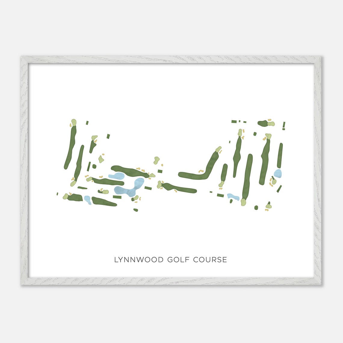 Lynnwood Golf Course Washington Modern Watercolor Map Poster - Image 4