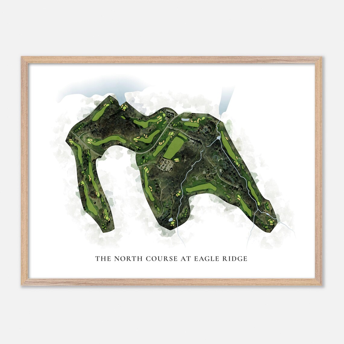 The North Course At Eagle Ridge, Classic Watercolor Map