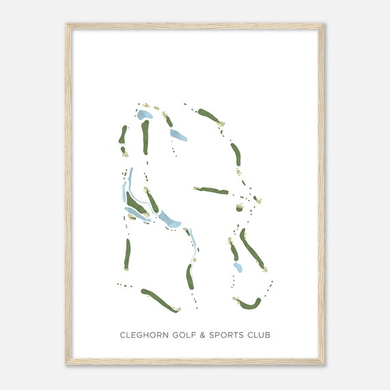 Cleghorn Golf Sports Club North Carolina Modern Watercolor Map Golfer Gift Golf Wall Art Golf Poster Print Course Layout