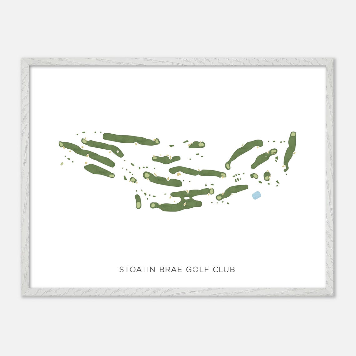 Stoatin Brae Golf Club Augusta Michigan Modern Watercolor Poster - Image 4