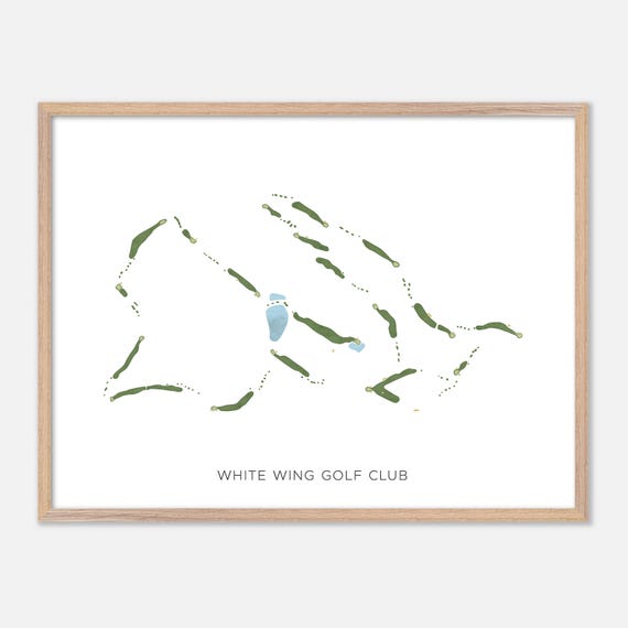 White Wing Golf Club In Georgetown Texas Modern Watercolor Map Golfer Gift Golf Wall Art Golf Poster Print Course Layout
