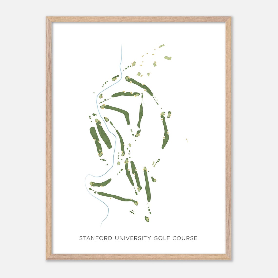 Stanford University Golf Course Modern Fairway Golf Course Map Poster - Image 2