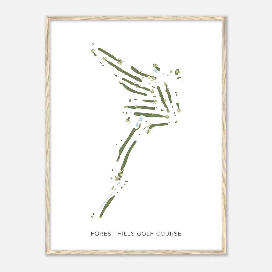 Forest Hills Golf Course Wisconsin Modern Watercolor Map Golfer Gift Golf Wall Art Golf Poster Print Course Layout - Image 2