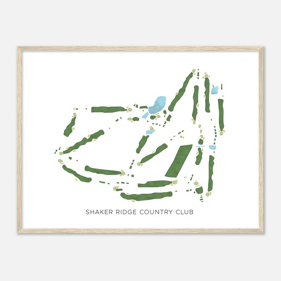 Shaker Ridge Country Club New York Modern Watercolor Map Golfer Gift Golf Wall Art Golf Poster Print Course Layout