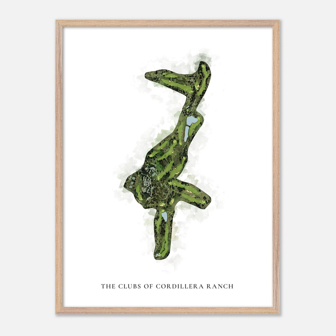 The Clubs of Cordillera Ranch Classic Watercolor Course Map Poster - Image 6