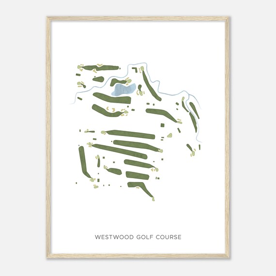 Westwood Golf Course Iowa Modern Watercolor Map Golfer Gift Golf Wall Art Golf Poster Print Course Layout