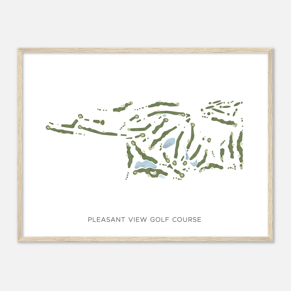 Pleasant View Golf Course Wisconsin Modern Watercolor Map Golfer Gift Golf Wall Art Golf Poster Print Course Layout