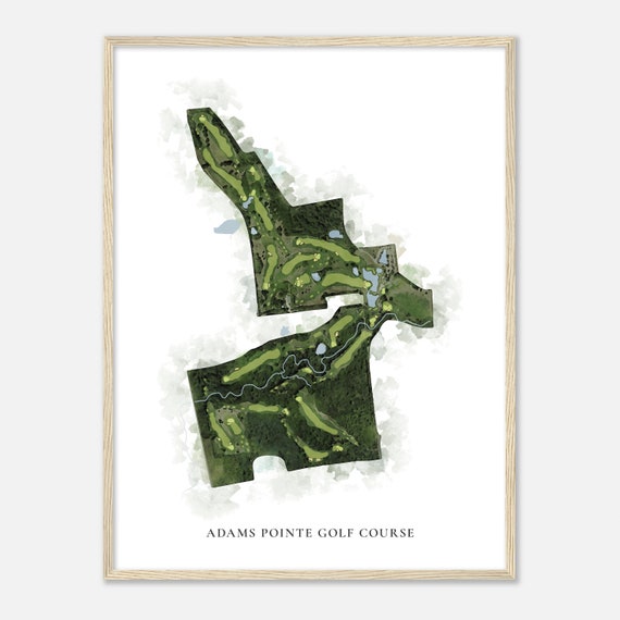 Adams Pointe Golf Course Missouri Classic Watercolor Map Golfer Gift Golf Wall Art Golf Poster Print Course Layout