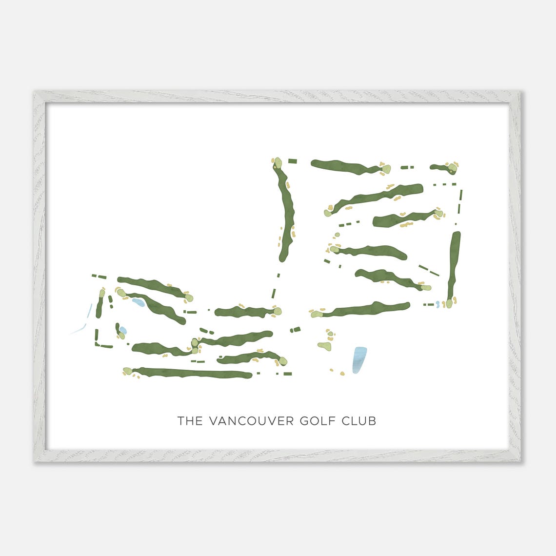 The Vancouver Golf Club Modern Minimalist Watercolor Map Poster - Image 3