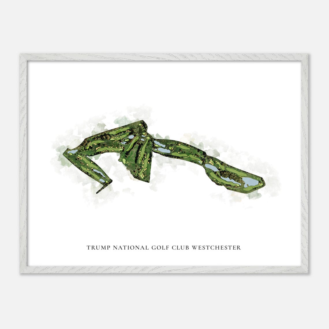 Trump National Golf Club Westchester Classic Watercolor Map Poster - Image 4