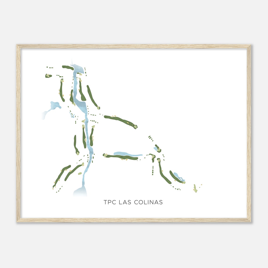 TPC Las Colinas Modern Watercolor Course Map Golfer Gift Poster - Image 2