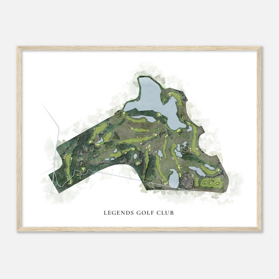 Legends Golf Club Minnesota Classic Watercolor Map Golfer Gift Golf Wall Art Golf Poster Print Course Layout