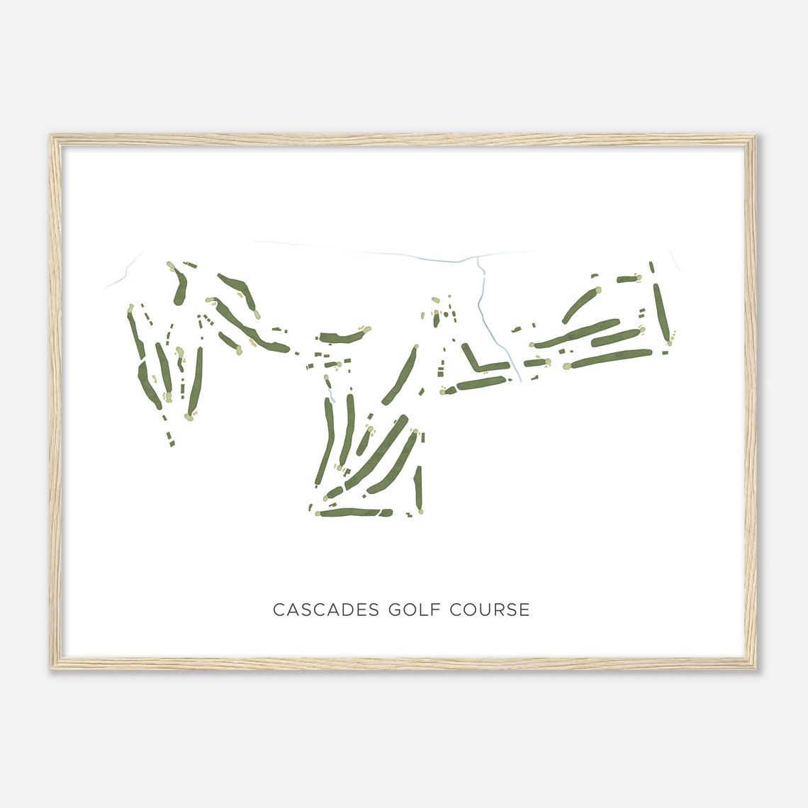 Cascades Golf Course Minimalist Golf Map Art Print For Golfers - Image 2