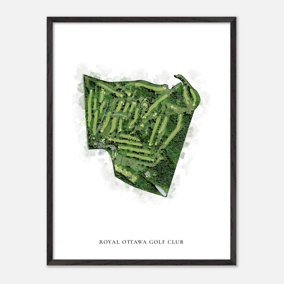 Royal Ottawa Golf Club Canada Classic Watercolor Golf Map Poster - Image 2