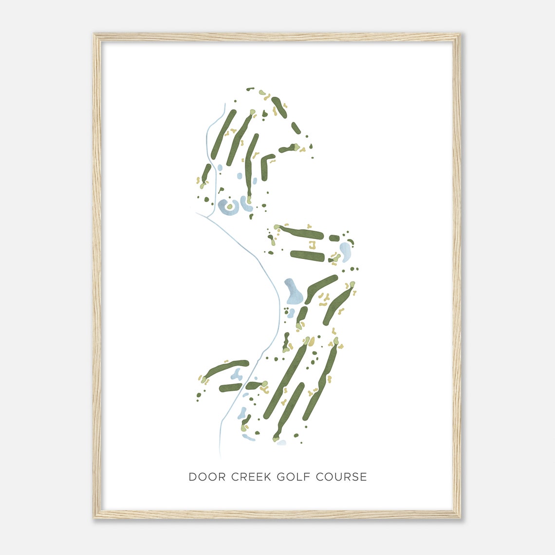 Door Creek Golf Course Wisconsin Modern Watercolor Map Golfer Gift Golf Wall Art Golf Poster Print Course Layout - Image 2